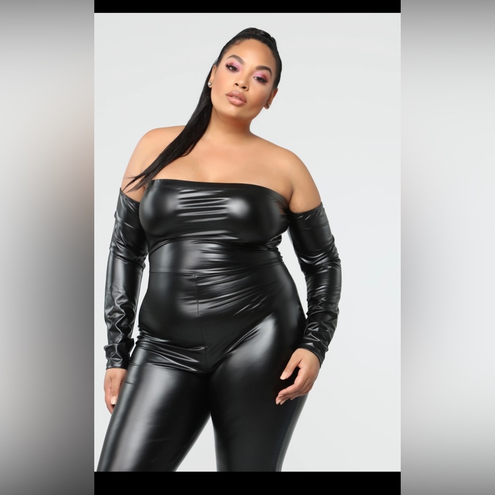 Black Leather Jumpsuit